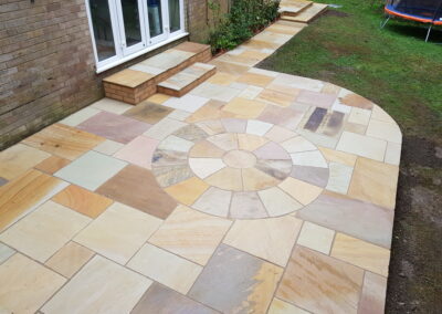 Natural stone paving