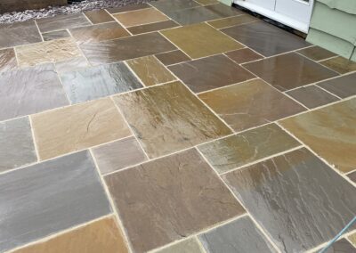 Natural stone paving