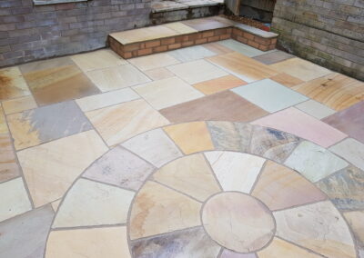 Natural stone paving