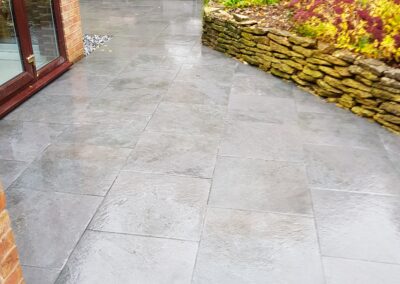 Natural stone paving