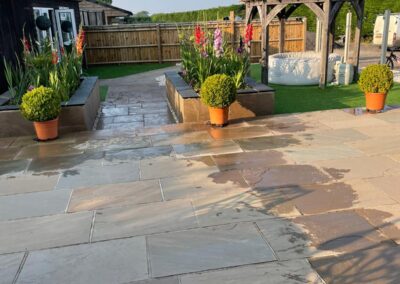 Natural stone paving