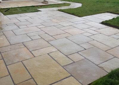 Natural stone paving