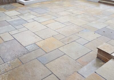 Natural stone paving