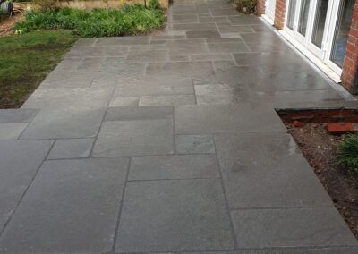 Natural stone paving