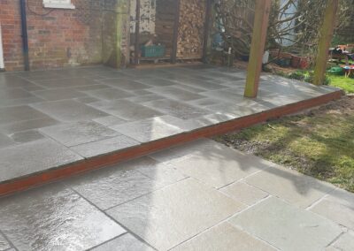 Natural stone paving
