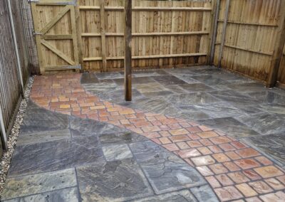 Natural stone paving