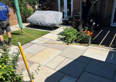 Natural stone paving