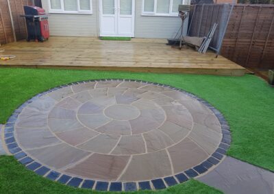 Natural stone paving