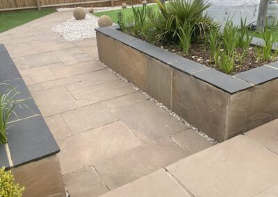Natural stone paving