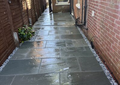 Natural stone paving