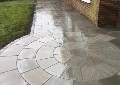 Natural stone paving