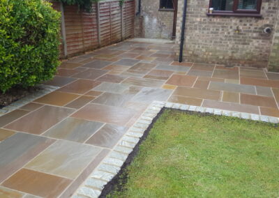 Natural stone paving