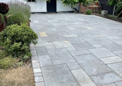 Natural stone paving