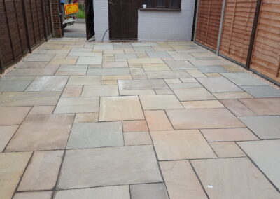 Natural stone paving