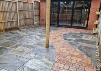 Natural stone paving