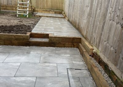 Porcelain patios & pathways